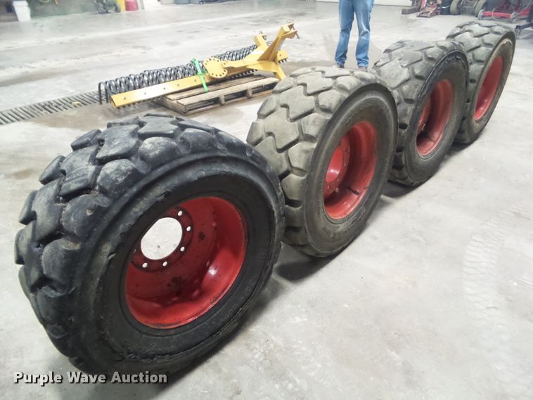 image for item HF9841 (4) Bobcat 16.5x9.76 wheels and tires