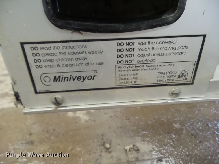 image for item HF9844 (2) Miniveyor 3M40C-1HP conveyors