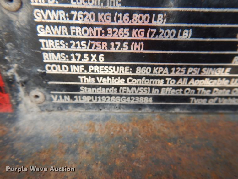 image for item HR9029 2016 Lucon tilt deck equipment trailer