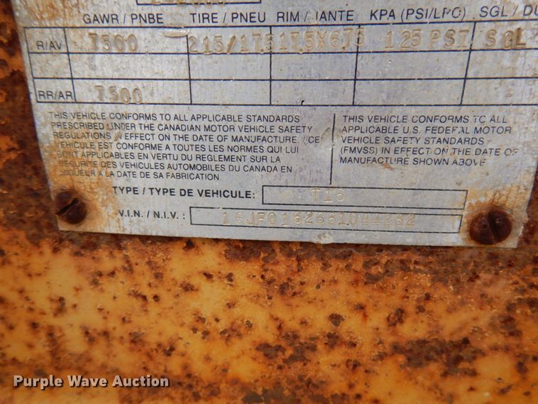 image for item HR9031 2008 Belshe T16 equipment trailer