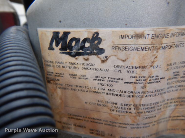 image for item HR9045 2007 Mack GU713  dump truck