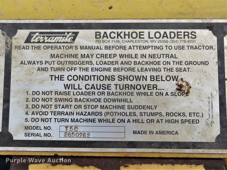 image for item HV9699 2006 Terramite T5C  backhoe