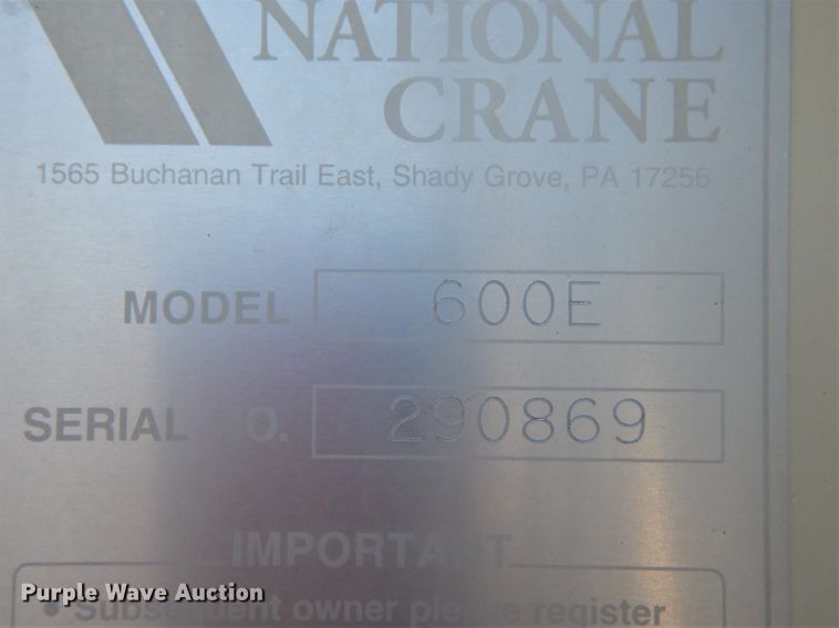 image for item HX9186 2006 Sterling L-Line  crane truck