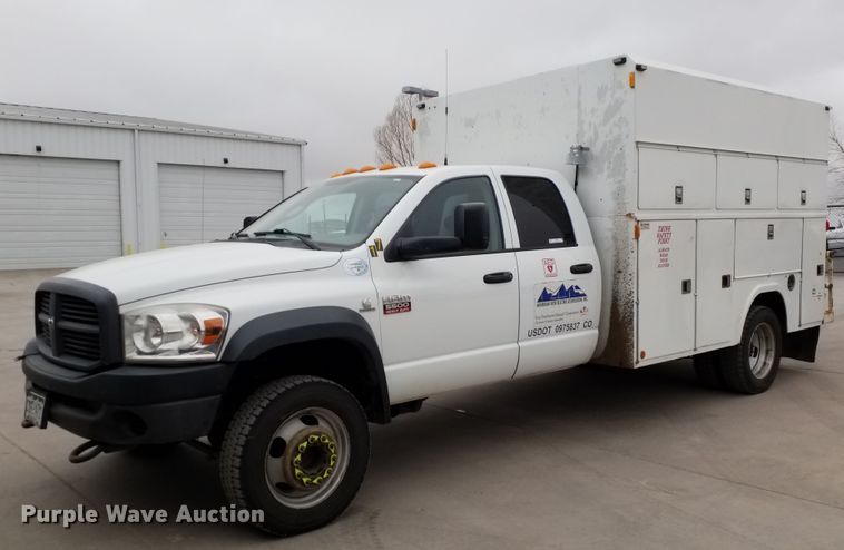 image for item IP9095 2008 Dodge Ram 5500  Quad Cab utility / service truck