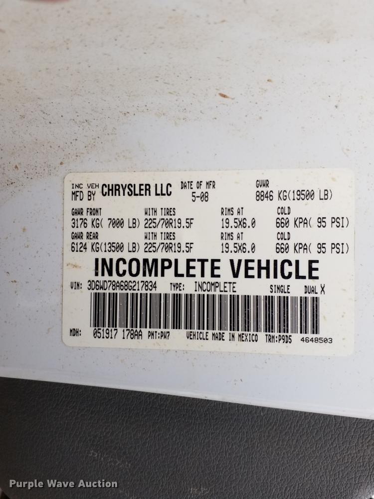 image for item IP9095 2008 Dodge Ram 5500  Quad Cab utility / service truck