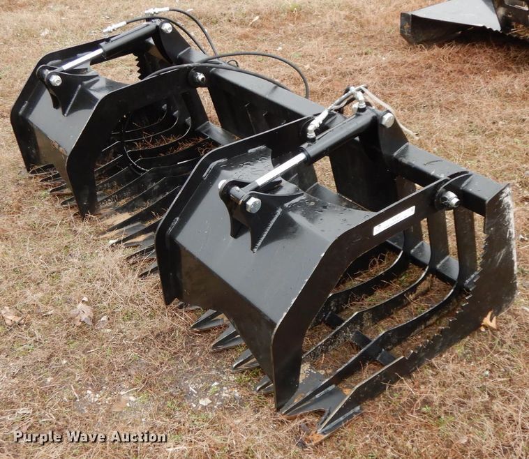 image for item IX9365 80"W skid steer grapple bucket