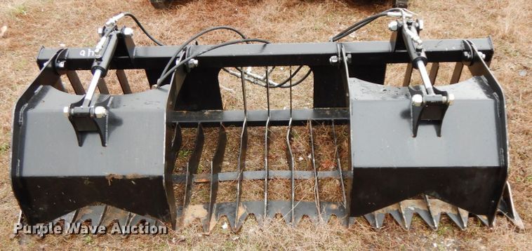 image for item IX9365 80"W skid steer grapple bucket