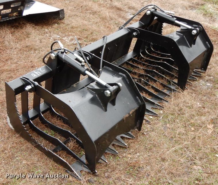 image for item IX9365 80"W skid steer grapple bucket