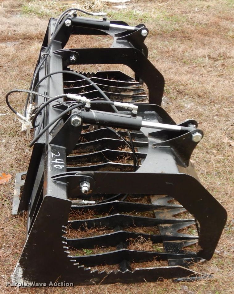 image for item IX9365 80"W skid steer grapple bucket