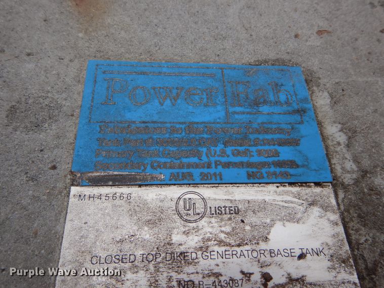 image for item IY9505 2011 Power Fab 3000/2.0CAT fuel tank