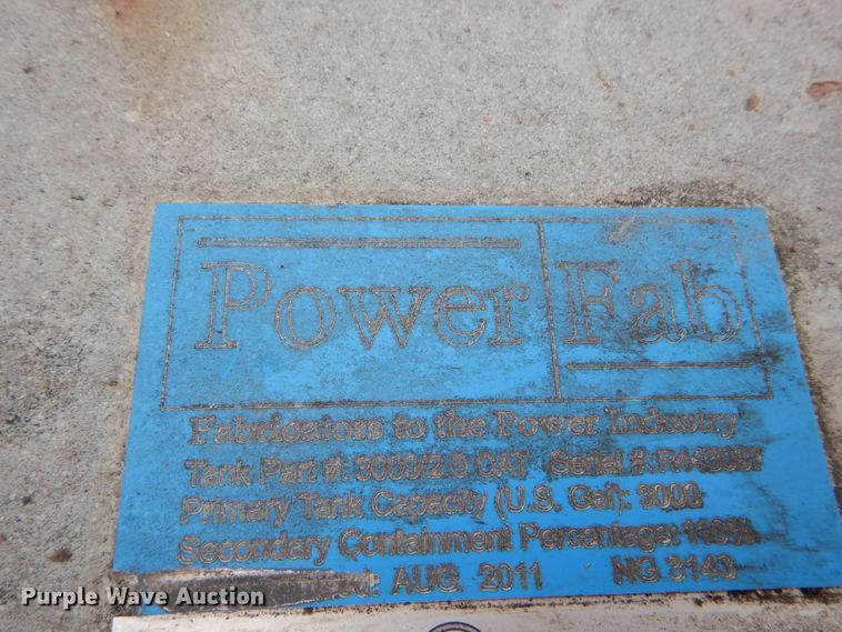 image for item IY9505 2011 Power Fab 3000/2.0CAT fuel tank