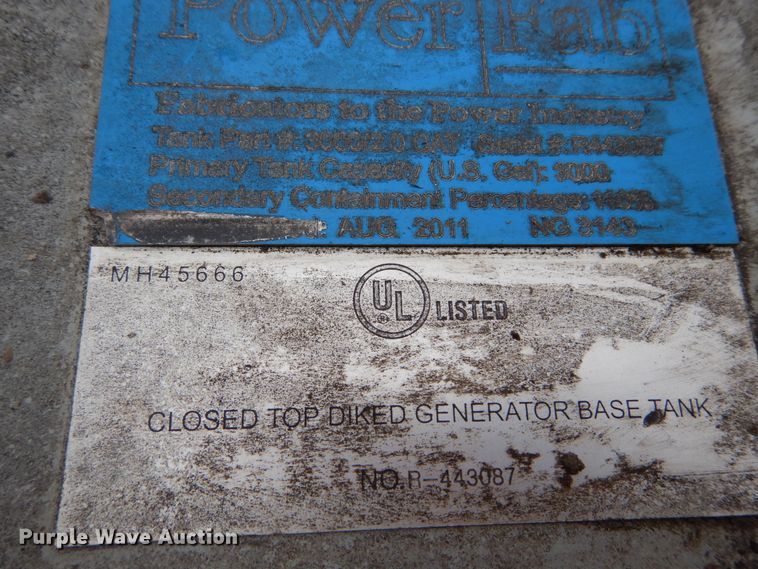 image for item IY9505 2011 Power Fab 3000/2.0CAT fuel tank