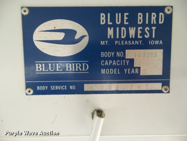 image for item DA7078 2001 International 3800  school bus