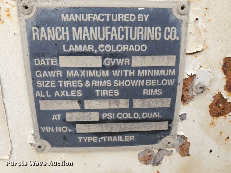 image for item DI4755 1994 Ranch  bottom dump trailer