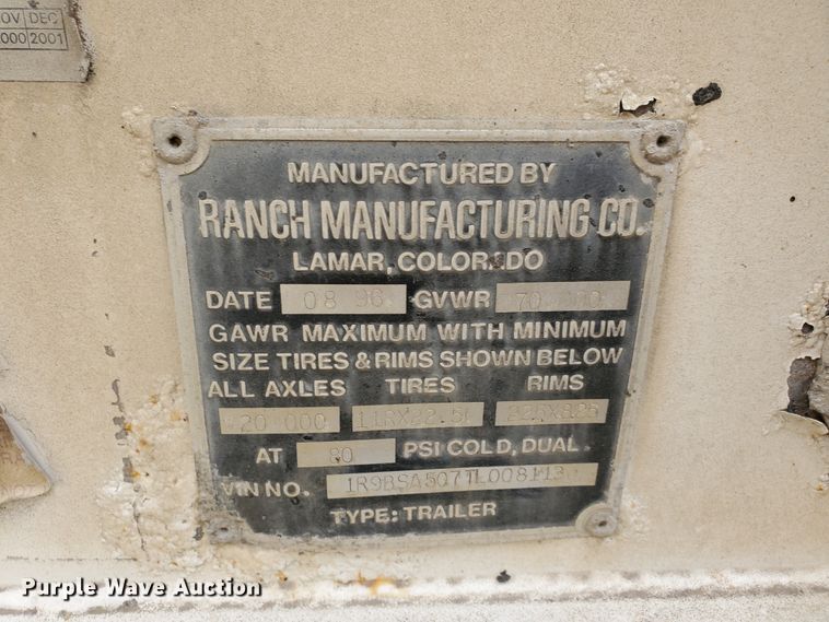 image for item DI4756 1996 Ranch  bottom dump trailer