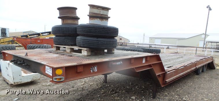 image for item DI5536 1973 Schwartz  drop deck equipment trailer