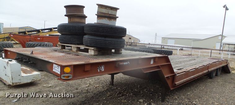 image for item DI5536 1973 Schwartz  drop deck equipment trailer