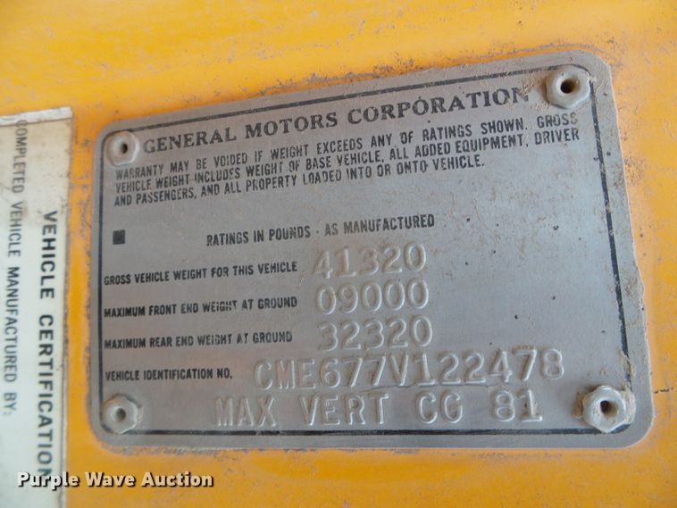 image for item DI5544 1977 Chevrolet C65  dump truck