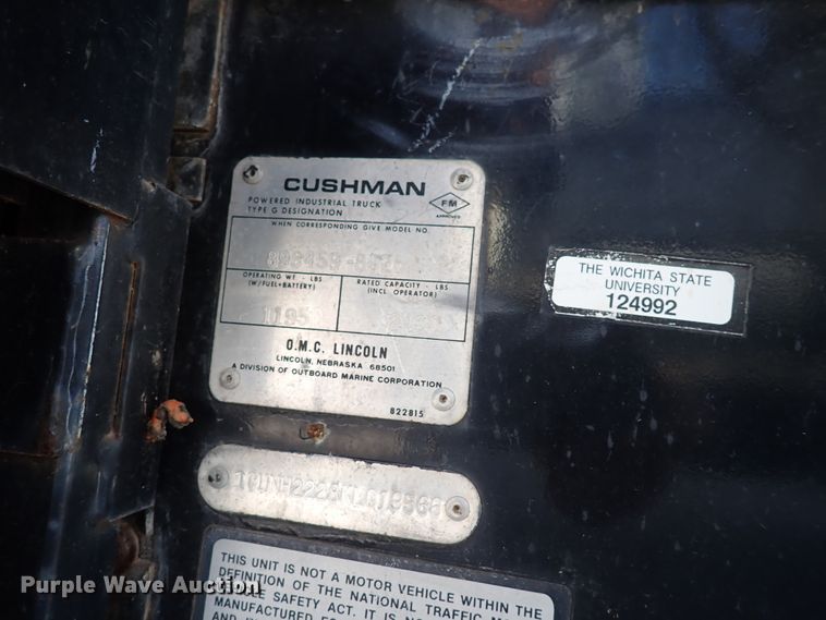 image for item DK4662 1989 Cushman  utility vehicle