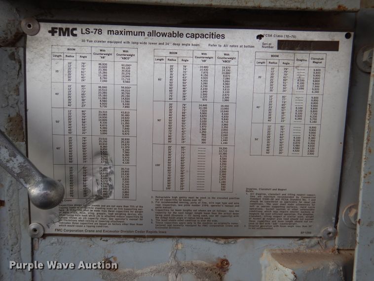 image for item DL4898 Link-Belt LS78  crawler crane