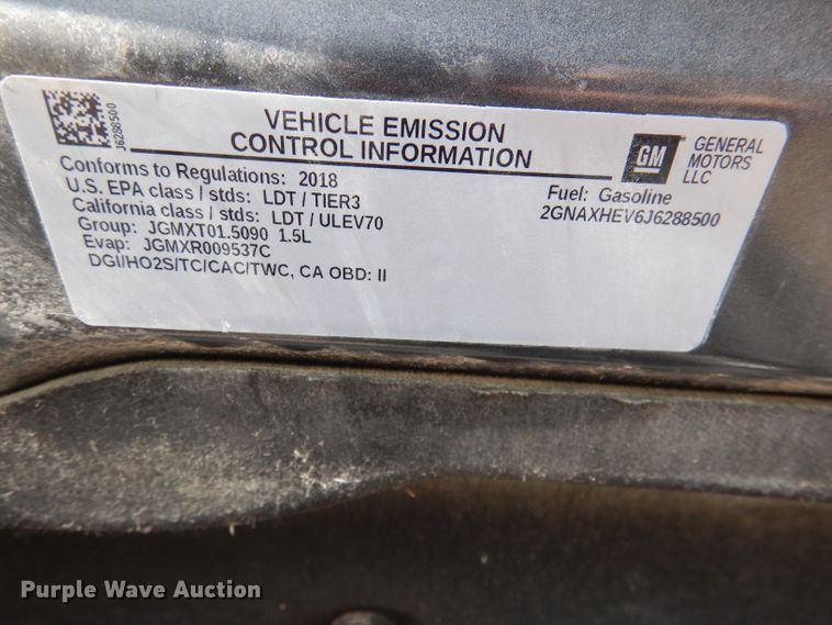 image for item DL4904 2018 Chevrolet Equinox  SUV