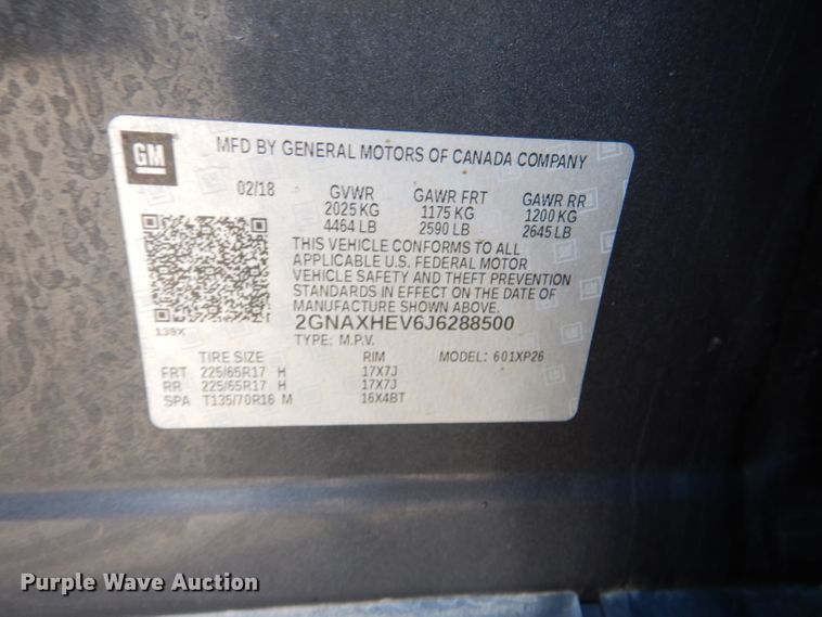 image for item DL4904 2018 Chevrolet Equinox  SUV