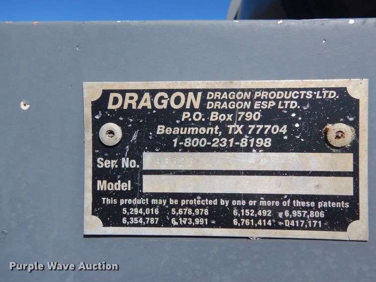 image for item DM2869 2011 Dragon 130BBL vacuum trailer