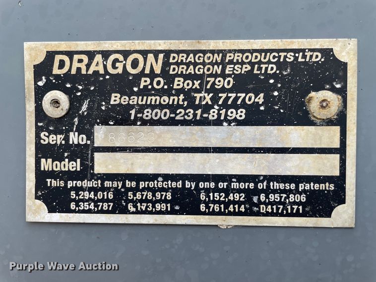 image for item DM2869 2011 Dragon 130BBL vacuum trailer