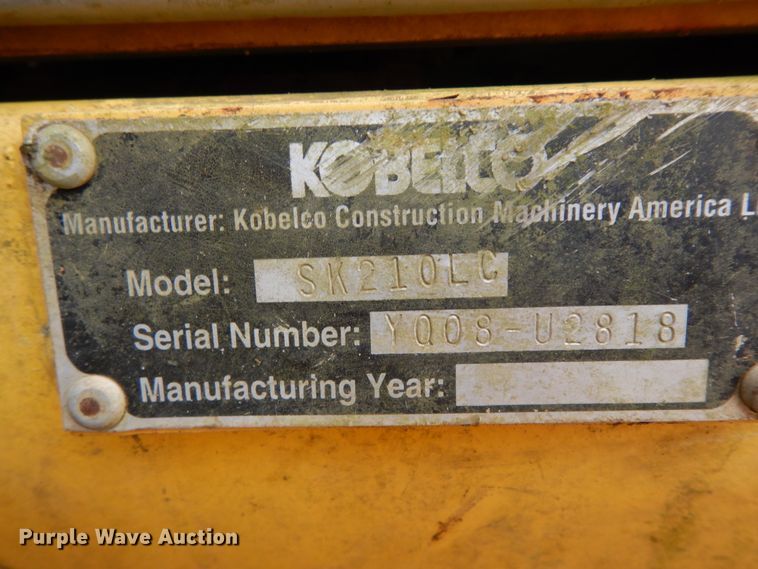 image for item DM2871 2006 Kobelco SK210LC  excavator