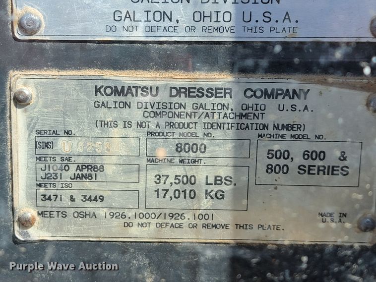 image for item FL9101 1996 Galion 850  motor grader