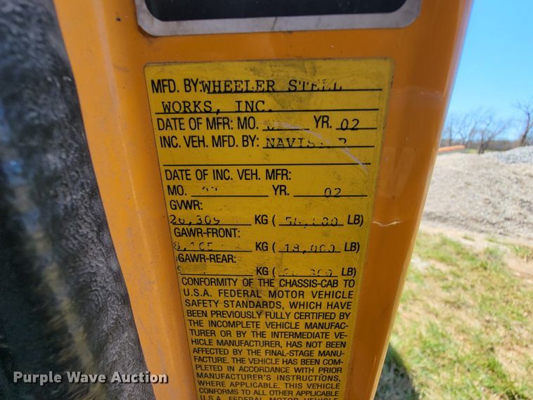 image for item FL9105 2002 International 2554  dump truck