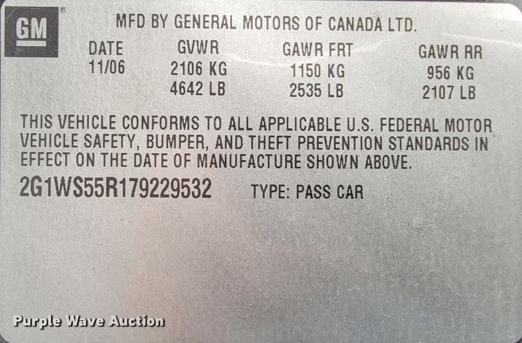 image for item FL9140 2007 Chevrolet Impala Police