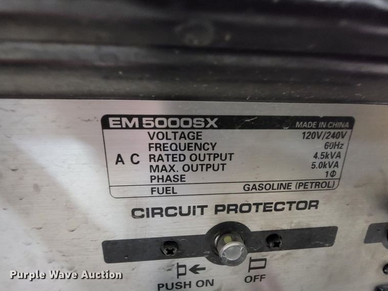 image for item FL9145 Honda EM5000SX  generator