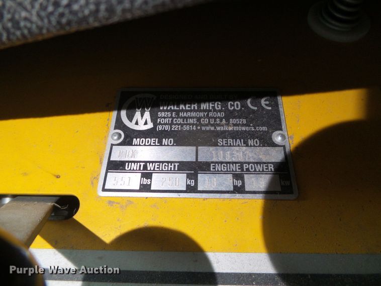 image for item GR9412 Walker MBK  ZTR lawn mower