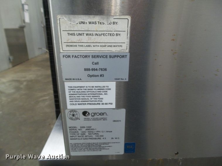 image for item HF9833 2016 Groen SSB-10GF steamer