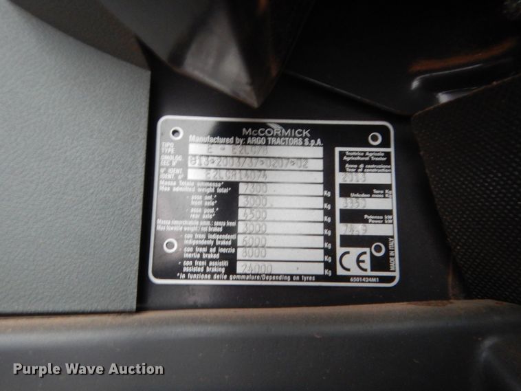 image for item HG9501 2013 McCormick T110 Max  MFWD tractor