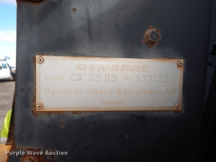 image for item HG9550 1989 Dynapac CA25  vibratory single drum roller