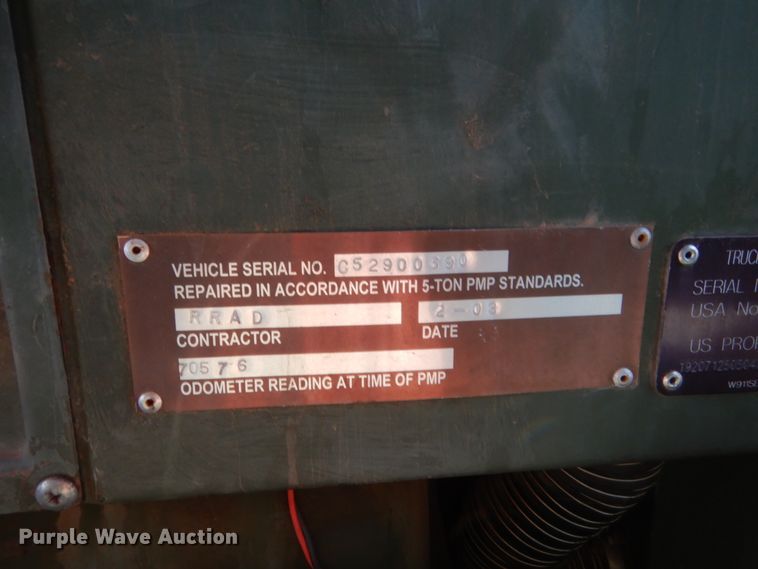 image for item HG9556 1985 Military M929  dump truck