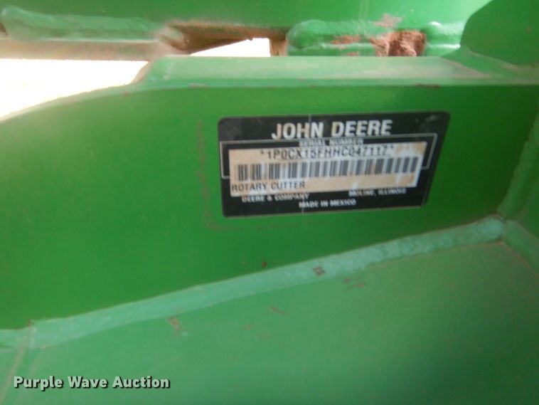 image for item HG9690 2017 John Deere CX15  batwing rotary mower