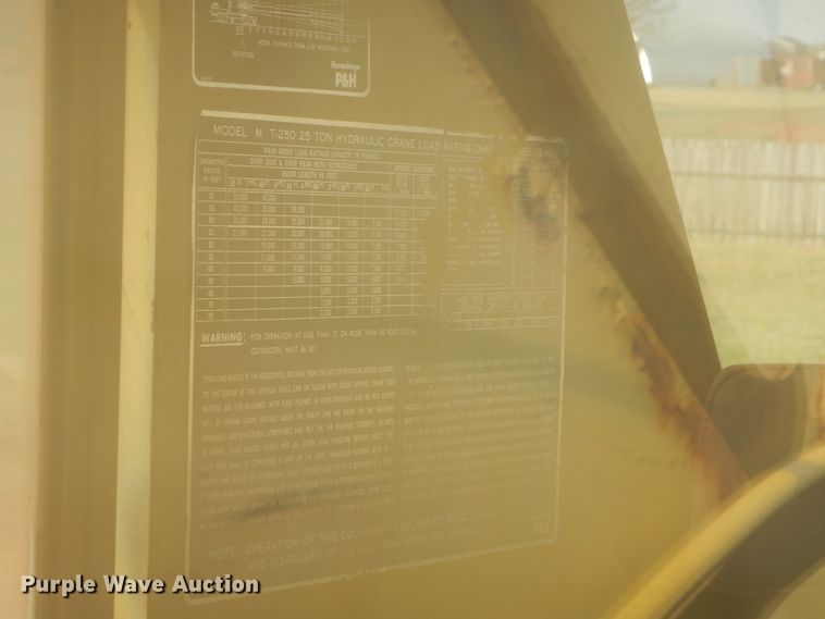 image for item HG9691 1969 P & H MT-250  truck crane