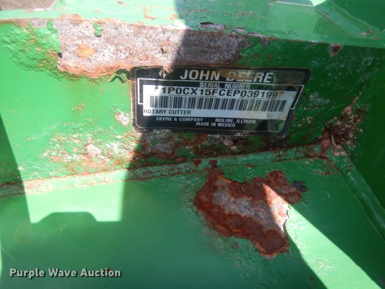 image for item HG9696 2014 John Deere CX15  batwing rotary mower