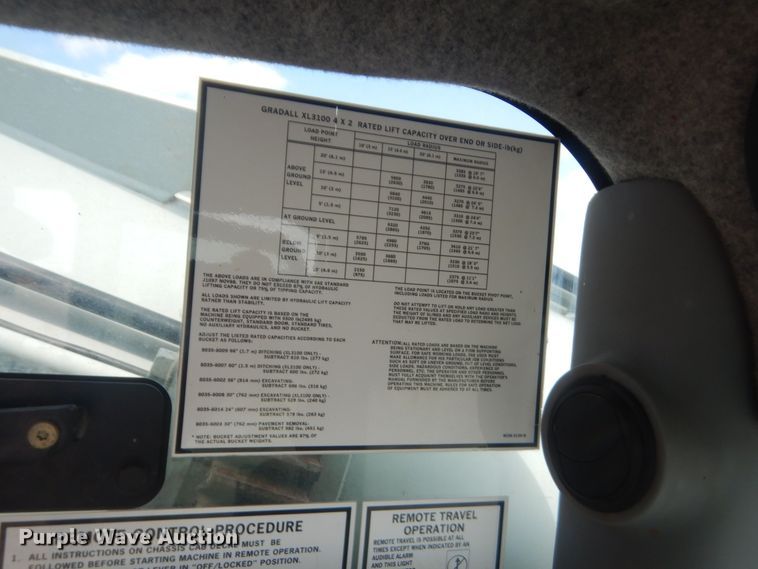 image for item HG9698 2005 Gradall XL3100  wheeled excavator