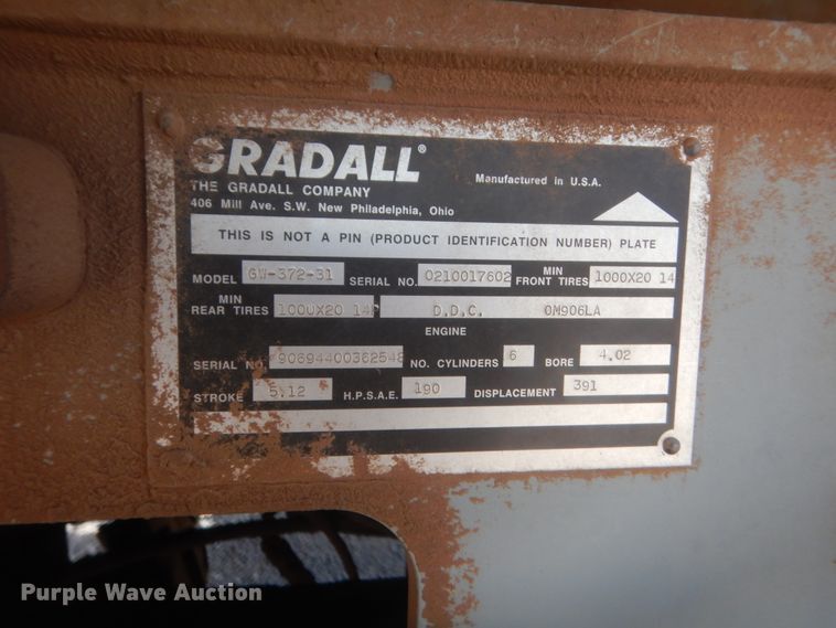 image for item HG9698 2005 Gradall XL3100  wheeled excavator