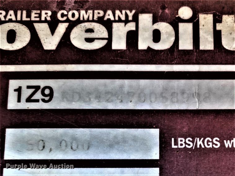 image for item HW9955 2007 Overbilt tilt deck equipment trailer