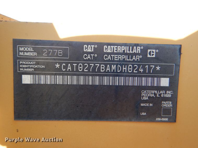 image for item HW9956 2005 Caterpillar 277B  tracked skid steer loader