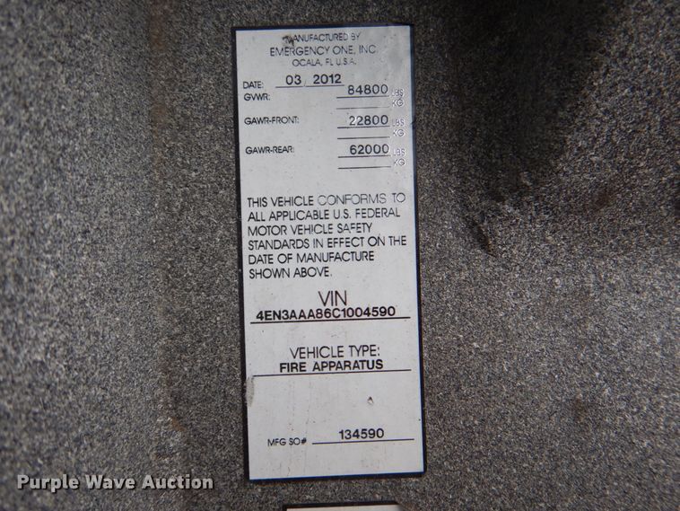 image for item HW9957 2012 E-one  ladder fire truck