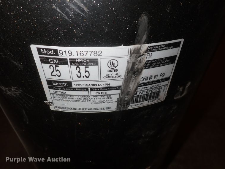 image for item IF9018 Craftsman 919167782  air compressor