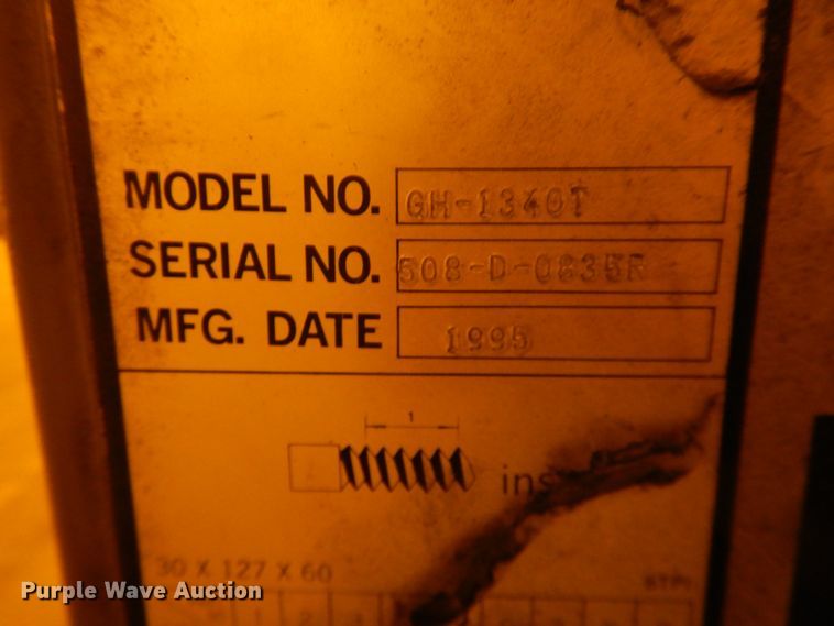 image for item IJ9275 1995 Jet GH-1340T lathe