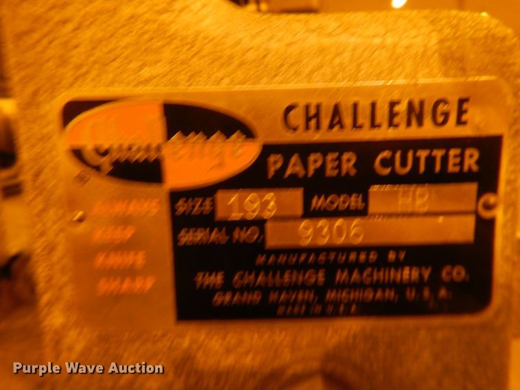 image for item IJ9278 Challenge HB paper cutter