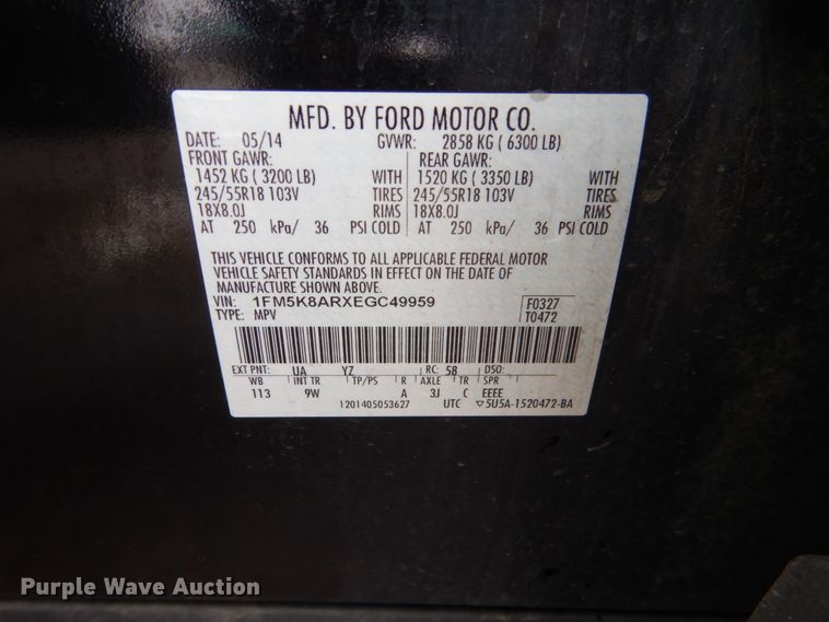 image for item IK9964 2014 Ford Explorer Police  SUV